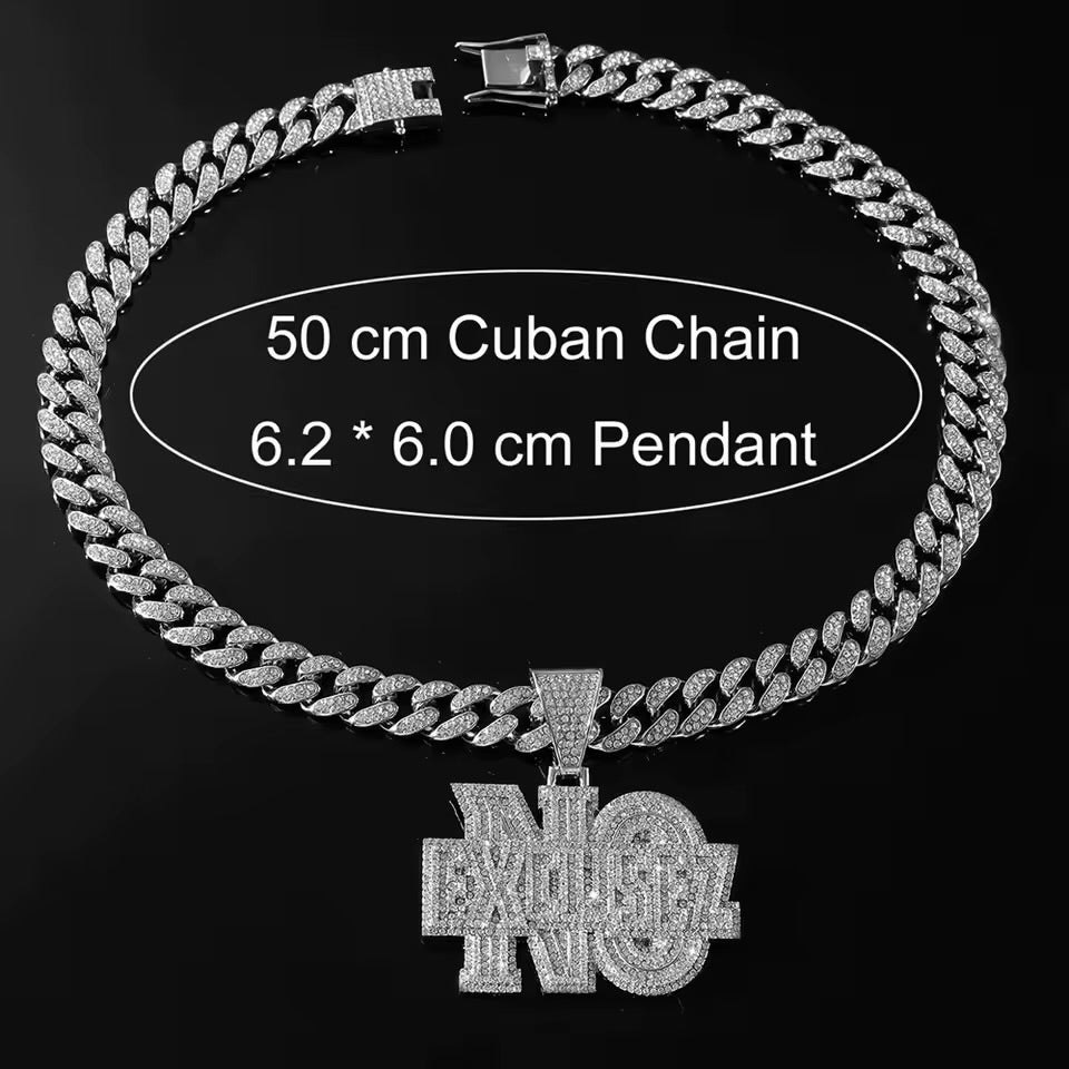 chaîne cubain pendentif NO EXCSUSEZ