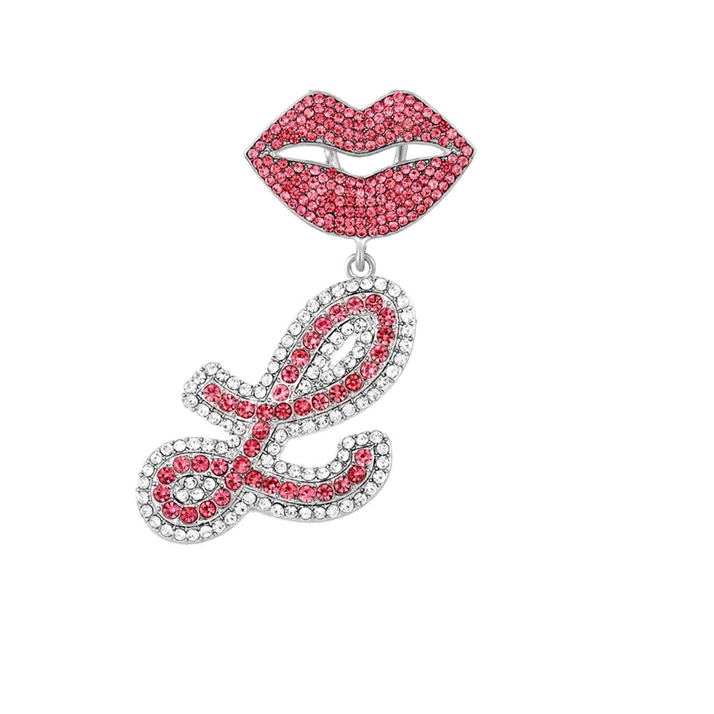 Chaîne cubaine pendentif avec lettre